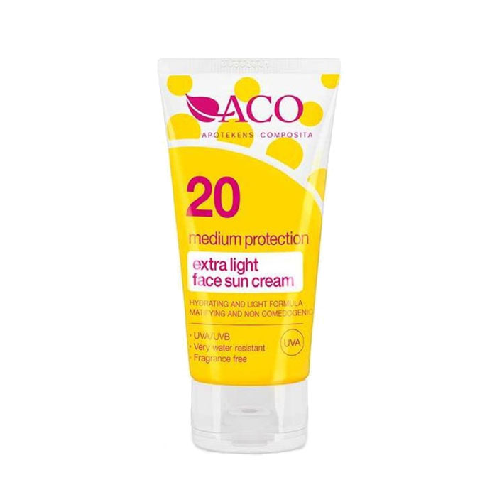 ACO Extra Light Face Sun Cream Spf 20 50ml