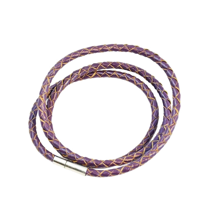 Armband Läder Smal - Purple F2821PU04