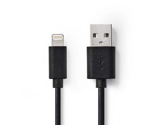 Kabel NEDIS Lightning - USB A 1m Svart