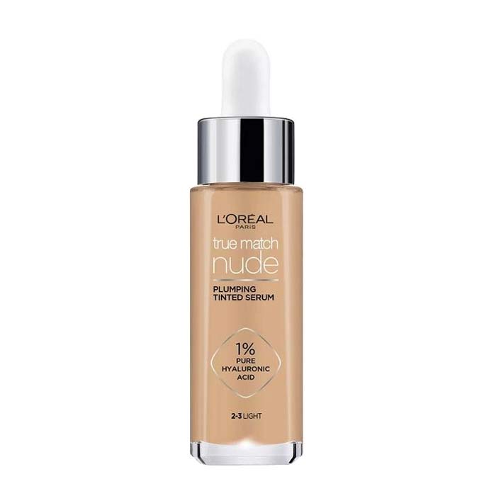 L Oreal True Match Nude Plumping Tinted Serum Foundation 2-3 Light 30ml