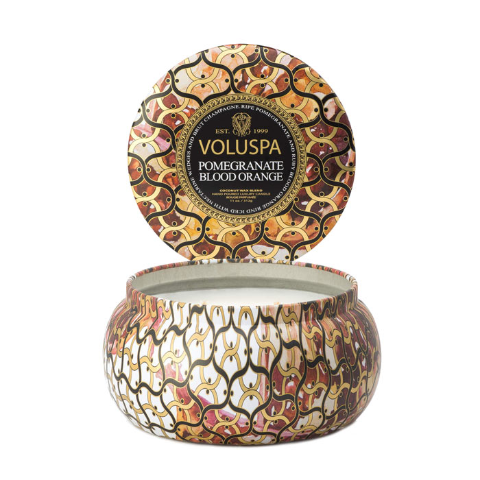 Voluspa 2-Wick Maison Metallo Candle Pomegranate Blood Orange 312g